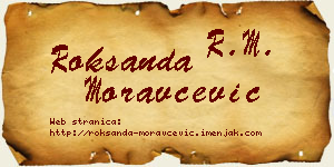 Roksanda Moravčević vizit kartica